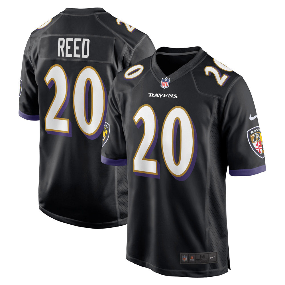 Men's Baltimore Ravens Ed Reed Retired Player Jersey Black
